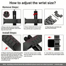 1入組銀色商務風格金屬表帶+防震屏幕保護殼，適用於Apple Watch 40mm 41mm 44mm 45mm 49mm，適用於Apple Watch系列Ultra/SE/8/7/6/5/4智能手表帶和保護殼配件 - 銀色 - 查看 8