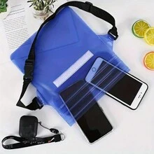 Túi đựng điện thoại màn hình cảm ứng chống nước có dây đeo thắt lưng có thể điều chỉnh - Giữ điện thoại của bạn khô ráo trong các hoạt động dưới nước. Túi đựng điện thoại di động chống nước cỡ lớn, túi đeo hông chống nước, túi đeo hông chống nước bằng nhựa PVC, dùng khi bơi lội, vui chơi ngoài trời, màn hình cảm ứng trong suốt. Túi đeo hông chống nước 3 lớp, chống nước, kín, lặn, bơi lội, túi đeo hông chống nước cho điện thoại di động - màu đen - Xem 9