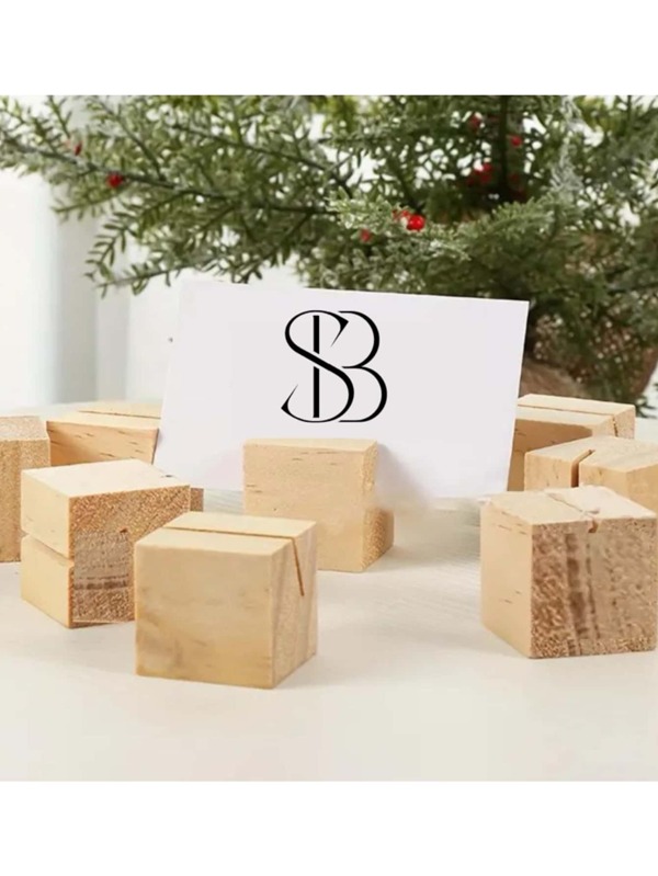 Kit 10 Unidades Porta Retrato Porta Fotos em Madeira Apoio para Fotos Polariode 3cm