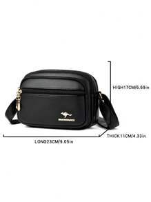 Bolsos de lujo genuinos de 3 capas, bolsos de diseñador de alta calidad para mujer, bolsos cruzados de piel para mujer 2024, bolso de hombro - Negro - Ver 4