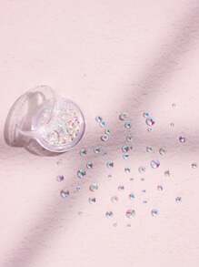 3pcs/Set Shiny Fashionable Luxury Star, Moon, Heart White Tooth Gems For Women