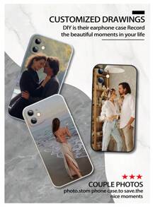1 Peça Personalizada Capa de Silicone para Celular com Tela Cheia, com Padrão Personalizado, Compatível com Apple iPhone 16, 15, 14, 13, 12, 11 Pro Max, XR, XS Max, 7 Plus, Moda, Estiloso, Colorido, Contratado, Capas de Celular Personalizadas, Presentes Únicos para Amigos no Dia das Mães