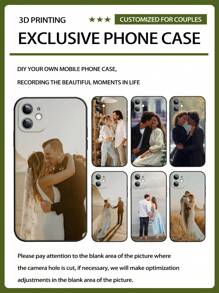 1 Peça Personalizada Capa de Silicone para Celular com Tela Cheia, com Padrão Personalizado, Compatível com Apple iPhone 16, 15, 14, 13, 12, 11 Pro Max, XR, XS Max, 7 Plus, Moda, Estiloso, Colorido, Contratado, Capas de Celular Personalizadas, Presentes Únicos para Amigos no Dia das Mães
