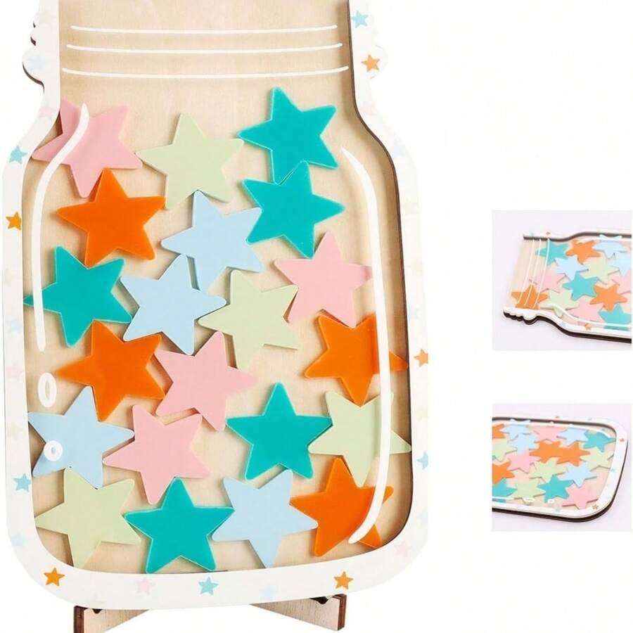 Personalized Stars Reward Jar For Kids, DIY, Potty Training Reward Jar