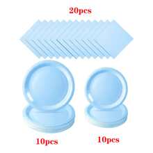 10/20 chiếc đồ dùng tiệc màu xanh, đĩa giấy màu xanh, khăn ăn, bộ đồ ăn tối để tiết lộ giới tính, sinh nhật, trang trí tiệc cưới, đĩa ăn tối bằng giấy màu xanh và khăn ăn trưa, cho tiệc Halloween hoặc Giáng sinh, - Nhiều màu - Xem 9