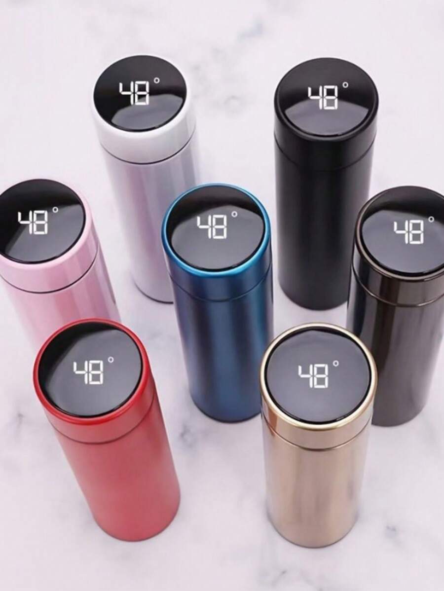 500ml Temperature Display Vacuum Insulated Bottle - Hot & Cold Drink Bottle - Travel Insulated Tumbler - All Season Drinkware - Excellent Gift Choice