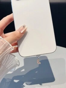 1 个电镀可爱心形防尘塞，粉色底座配金色饰边，适合字母 A-Z，适用于 C 型和闪电接口 - 彩色 - 查看 8