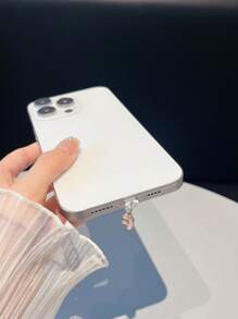 1 个电镀可爱心形防尘塞，粉色底座配金色饰边，适合字母 A-Z，适用于 C 型和闪电接口 - 彩色 - 查看 7