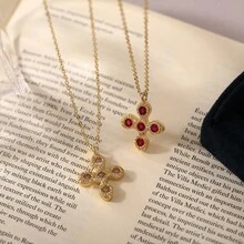 1pc Vampire Cross Necklace, Suitable For Halloween Wear - Multicolor - View 4