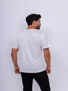 Kit With 5 Basic 100% Polyester T-Shirts - White - trắng - Xem 4
