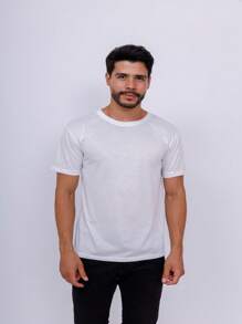 Kit With 5 Basic 100% Polyester T-Shirts - White - trắng - Xem 3