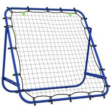 HOMCOM Rebounder Net Kickback Target Goal Teens Adults Training Aid Multi-Sports Practice Adjustable - Blue - View 2