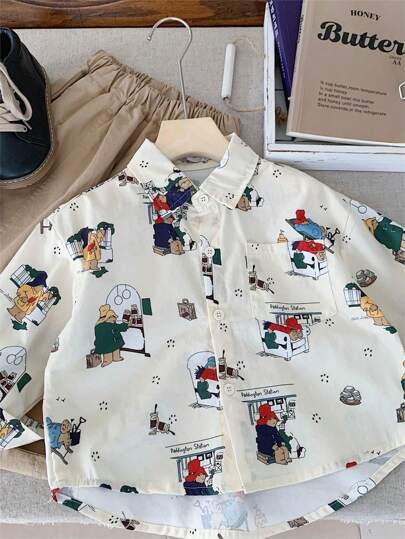 2024 年秋季新品全印花卡通设计开衫，适合年轻男孩，时尚