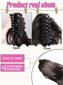 Chocolate Brown10 Inch Claw Ponytail Short Curly Wavy Ponytail Extensions Synthetic Clip In Hair Extensions Elegant For Daily Use Hair Accessories - Chocolate Brown - View 5