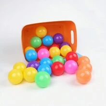 Paquete de 200 pelotas para piscina de bolas para bebés, pelotas de plástico de 2,16 pulgadas para piscina de bolas, piscina, carpas de juego, túneles de juego, decoración de fiestas, bolas, bola 8, piscina de bolas - Multicolor - Ver 5