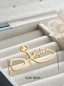 1 chiếc ghim cài áo cá nhân, ghim nhãn y tá bác sĩ tùy chỉnh, huy hiệu ID, sự lựa chọn lý tưởng để làm quà tặng - Bạc - Xem 8