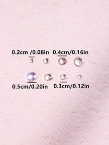 3pcs/Set Shiny Fashionable Luxury Star, Moon, Heart White Tooth Gems For Women