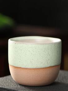 1 chiếc cốc pha cà phê espresso bằng gốm sứ mộc mạc theo phong cách Ý tối giản, cốc đựng đồ uống/trà cho gia đình và văn phòng, dung tích 170ml - Cốc cầm tay hai màu - Xem 12