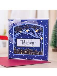 WUPARRSS 1 件新款背景框架创意手工 DIY 金属切割模具，优质碳钢压花切割模具纸板制作，适用于剪贴簿、相册框架、卡片、信封、邀请函、蜡烛灯箱、压花纸、手工创意制作、生日派对庆典等节日礼物爱情友谊祝福装饰优秀创意设计切割模具 - 銀色 - 查看 5