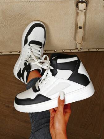 Comfortable High-Top Breathable Thick-Soled Casual Couple Skateboarding Sneakers