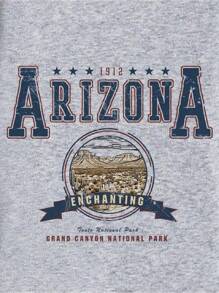 1912 Arizona Enchanting Bald Sweatshirt (FRONT) Round Neck Coat Women Men Flannel Unisex Cold Winter Cotton Blouse - 灰色 - 查看 2