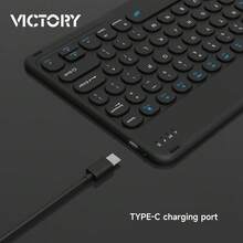 VT-150 Bluetooth Keyboard And Mouse Kit Ultra-Thin Elegant Design Compact Compatible Cell Phone Tablet PC Notebook Rechargeable - 白色 - 查看 3