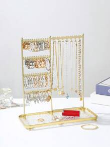 1 Stück Ohrringständer mit Haken in Gold: Vielseitiger und eleganter Schmuckorganizer mit goldenen Akzenten. Ideal zum Präsentieren von Hochzeitsaccessoires wie Ohrringe, Halsketten, Ringe, Perlenimitate, Schlüssel usw. Weihnachtsdeko mit Weihnachtsstrumpf-Ornamenten. Das luxuriöse Golddesign macht es zu einem hervorragenden Geschenkidee für Brautjungfern bei Hochzeiten. Valentinstag, Schulbeginn