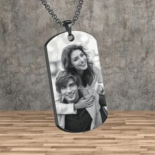 Personalized Photo Pendant Necklace - Laser Engraved Pendant - Gift With Photo - Gift For Family And Friends