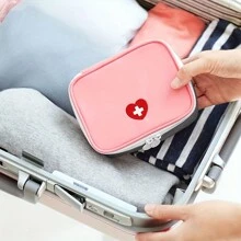 1 个心形多层网格应急救援包 - 大容量、方便、便携、可爱的急救包，适用于旅行、户外、家庭存储以及带有杂物存储的迷你药包 - 彩色 - 查看 6