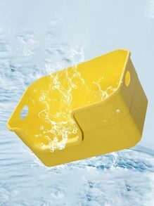 1 pieza, Arenero, Arenera para gatos bebé semiencerrada gruesa y de gran tamaño, Suministros para mascotas para el hogar