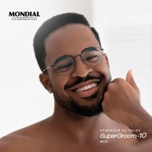 Aparador de Barba Barbeador Pelos Bigode e Cabelo Mondial BG-03 SuperGroom 10 em 1 Sem Fio 6000 RPM Bivolt - Preto - Visão 9