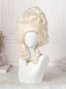 长款波浪金发假发，米色假发，80年代70年代蓬松大假发，50年代60年代复古宫廷合成假发，假发，皇家假发，宫廷假发，派对，包括，聚会，度假，节日，角色扮演。 - 米色 - 查看 1