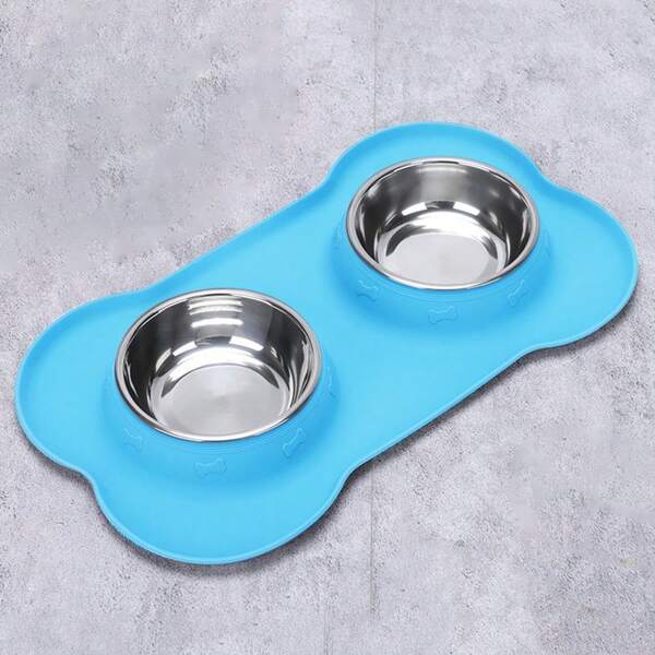 1pc Stainless Steel Anti-Spill Pet Bowls, Food Water Bowls With Stand, Available In Multiple Sizes