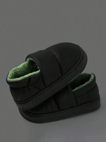 Pantuflas cálidas para otoño e invierno, pantuflas para el hogar con suela suave y acolchada cómodas para hombres, pantuflas suaves y esponjosas simples para parejas