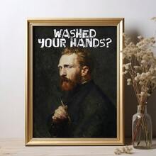 1pc Portrait Of Vincent Van Gogh Bathroom Wall Art | Modern Bathroom Picture | Funny Bathroom Signboard | Bathroom Signboard Bathroom Decoration Bathroom Signboard, Wall Decoration Posters, Wall Canvas Decoration, Hallway Bedroom And Living Room Ideal Gift - Multicolor - View 11