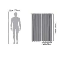 2 件裝棕櫚葉印花窗簾熱帶植物設計窗簾適用於臥室、客廳、廚房,綠色和白色