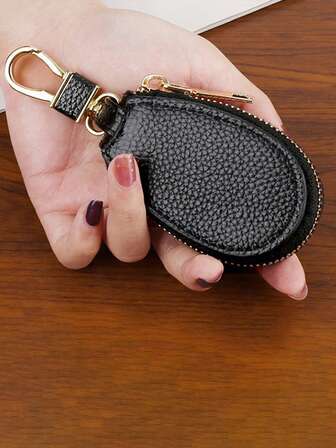 1 pieza Bolsa portátil de llave elíptica, bolsa de cinturón multifuncional de gran capacidad para llaves de General Motors para hombres y mujeres, bolsa universal para llaves, llavero de coche, regalo de vuelta al colegio (Tenga en cuenta que la bolsa de llaves está hecha de material de cuero y puede tener un cierto olor. Después de recibirla, se disipará en un lugar bien ventilado)