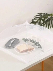 1 pieza Cubierta de alimentos plegable grande, tienda de malla contra moscas para cocina y campamento al aire libre - Blanco - Ver 5