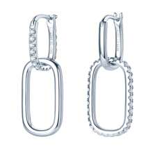 XUJIA 1 Cặp trang sức cô dâu nhẹ nhàng sang trọng thanh lịch và đẹp mắt Bạc Sterling 925 Kim cương Moissanite tròn 1,4mm Hoa tai hình bầu dục hình học cho nữ Ba cách đeo hoa tai Hoa tai kẹp giấy thời trang Quà tặng cho bạn gái Phong cách cặp đôi có chứng chỉ GRA - EMO-507 - Xem 2