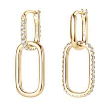 XUJIA 1 Cặp trang sức cô dâu nhẹ nhàng sang trọng thanh lịch và đẹp mắt Bạc Sterling 925 Kim cương Moissanite tròn 1,4mm Hoa tai hình bầu dục hình học cho nữ Ba cách đeo hoa tai Hoa tai kẹp giấy thời trang Quà tặng cho bạn gái Phong cách cặp đôi có chứng chỉ GRA - EMO-507 - Xem 7