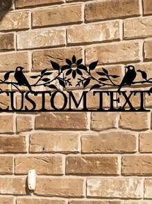 Uma Peça de Sinalização Metálica Personalizada de Estilo Rústico com Tulipa Selvagem de Ferro Forjado, Decoração para Jardim, Texto Personalizado, Decoração de Pátio Vintage, Presente para Jardineiro, Arte de Parede Externa, Decoração para Sala de Estar, Sala de Estar Familiar, Decoração de Escritório