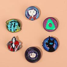 1pc European And American Cartoon Character Ghost Mom Metal Pin, Fashion Accessory Decor, Best Friend Gift - Multicolor - View 2