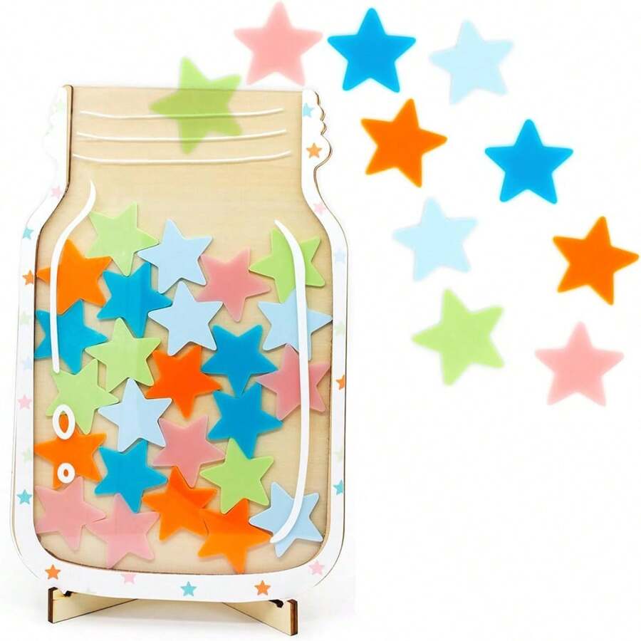Personalized Stars Reward Jar For Kids, DIY, Potty Training Reward Jar