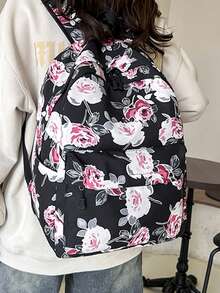 3pcs/Set Fashionable New Multi-Purpose Floral Large Capacity Backpack - Multicolor - View 4