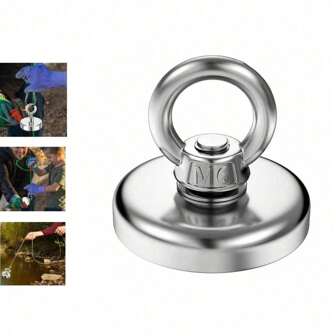 釣魚磁鐵，最大 255 磅拉力強力磁鐵，重型大型稀土磁鐵，用於去除器的大型磁鐵，帶手柄的超級釹高功率磁鐵，用於標籤、商店、提升和拾取