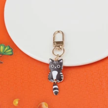 1pc Cute Cartoon Cat Tail Keychain Alloy Pendant For Phone Bag Keyring - Multicolor - View 11