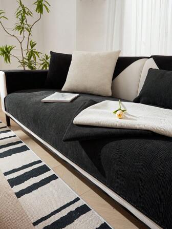 1pc Chenille Sofa Cover, 1234 Seater Slip-Resistant Cushion/Armrest/Backrest Protector, 4-Season Universal