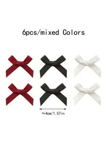 18/30个装女士发夹，丝带蝴蝶结发卡，时尚甜美可爱发爪发饰，蕾丝优雅芭蕾舞Y2K风格发饰，情人节发夹，发卡，学生用品，大学，女士冬季装扮，蝴蝶结 - 彩色 - 查看 3