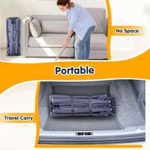 Foldable Baby Playpen 150x180cm Foldable Playpen For Babies And Toddlers, Folding Baby Activity Center, Portable Play Yard With 4 Handlers And 30pcs Ocean Balls. - Grey - View 4