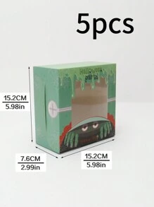 5/10 hộp đựng kẹo/đồ ăn nhẹ Halloween, hộp đựng bánh quy/bánh ngọt, đồ dùng tiệc tùng, hộp đựng quà tặng tiệc Halloween phù hợp cho ngày lễ và tiệc tùng Halloween đồ trang trí Halloween đồ trang trí Halloween nhà tiệc Halloween túi đựng tiệc Halloween tiệc Halloween - Giấy - Xem 13